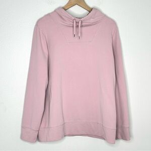 LL BEAN Funnelneck Sweatshirt Sz XL Ultrasoft Sweats Dusty Rose Pink Preppy